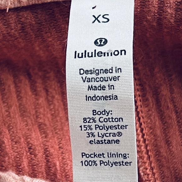 Lululemon Along the Way Dress XS Pink Textured Cowl Neck Copper Clay Comfort - Picture 5 of 7